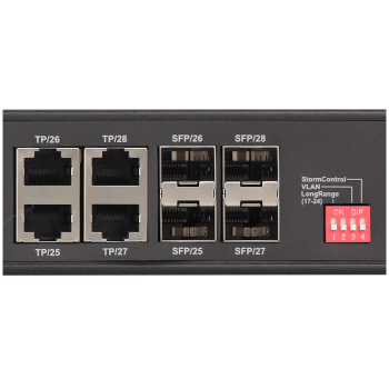 28-PORTOWY SWITCH PoE PULSAR SFG128-BT DO 24 KAMER IP