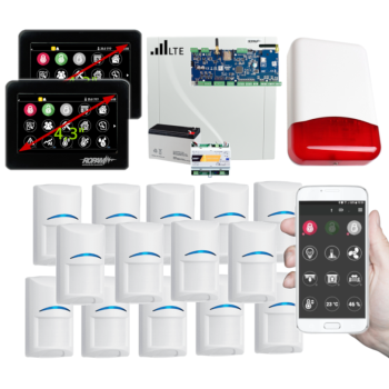 SYSTEM ALARMOWY ROPAM NeoLTE-IP-64 2x TPR-4BS-P + 14 CZUJEK BOSCH TI700 7Ah