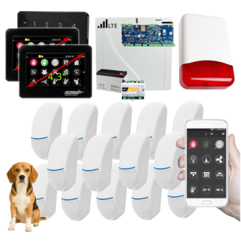 SYSTEM ALARMOWY ROPAM NeoLTE-IP-64 2x TPR-4BS-P TK-4B + 14 CZUJEK BINGO Plus