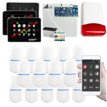 SYSTEM ALARMOWY ROPAM NeoLTE-IP-64 2x TPR-4BS-P TK-4B + 14 CZUJEK SLIM-PIR