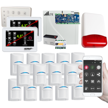 SYSTEM ALARMOWY ROPAM NeoLTE-IP-64 2x TPR-4WS-P TK-4W + 14 CZUJEK BOSCH TI700 7Ah