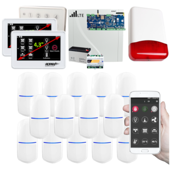 SYSTEM ALARMOWY ROPAM NeoLTE-IP-64 2x TPR-4WS-P TK-4W + 14 CZUJEK SLIM-PIR