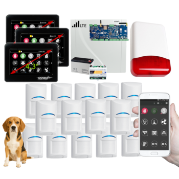 SYSTEM ALARMOWY ROPAM NeoLTE-IP-64 3x TPR-4BS-P + 14 CZUJEK BOSCH PET