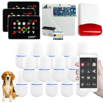 SYSTEM ALARMOWY ROPAM NeoLTE-IP-64 3x TPR-4BS-P + 14 CZUJEK SLIM-PIR-PET 20kg
