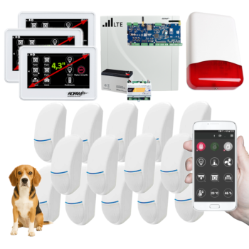SYSTEM ALARMOWY ROPAM NeoLTE-IP-64 3x TPR-4WS-P + 14 CZUJEK BINGO Plus