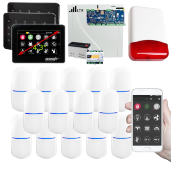 SYSTEM ALARMOWY ROPAM NeoLTE-IP-64 TPR-4BS-P 2x TK-4B + 14 CZUJEK SLIM-PIR