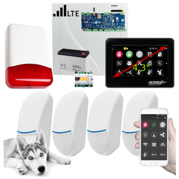 SYSTEM ALARMOWY ROPAM NeoLTE-IP-64 TPR-4BS-P + 4 CZUJKI BINGO Plus TI700 7Ah