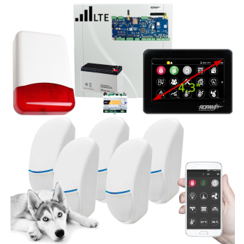 SYSTEM ALARMOWY ROPAM NeoLTE-IP-64 TPR-4BS-P + 5 CZUJEK BINGO Plus TI700 7Ah