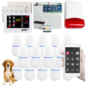 SYSTEM ALARMOWY ROPAM NeoLTE-IP-64 TPR-4WS-P 2x TK-4W + 14 CZUJEK SLIM-PIR-PET 20kg