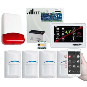 SYSTEM ALARMOWY ROPAM NeoLTE-IP-64 TPR-4WS-P + 4 CZUJKI BOSCH TI700 7Ah