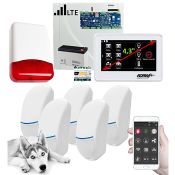 SYSTEM ALARMOWY ROPAM NeoLTE-IP-64 TPR-4WS-P + 5 CZUJEK BINGO Plus TI700 7Ah