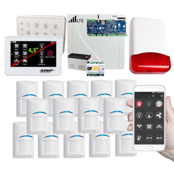 SYSTEM ALARMOWY ROPAM NeoLTE-IP-64 TPR-4WS-P TK-4W + 14 CZUJEK BOSCH TI700 7Ah