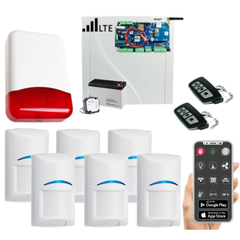SYSTEM ALARMOWY ROPAM NeoLTE-IP-PS-SET 6x BOSCH POWIADOMIENIE GSM PILOTY SYRENA