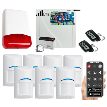 SYSTEM ALARMOWY ROPAM NeoLTE-IP-PS-SET 7x BOSCH POWIADOMIENIE GSM PILOTY SYRENA