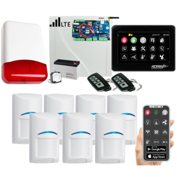 SYSTEM ALARMOWY ROPAM NeoLTE-IP-PS-SET 7x BOSCH PANEL TPR-4BS-P PILOTY SYRENA