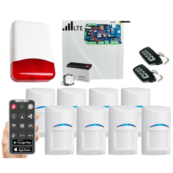 SYSTEM ALARMOWY ROPAM NeoLTE-IP-PS-SET 8x BOSCH POWIADOMIENIE GSM PILOTY SYRENA