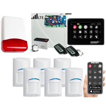 SYSTEM ALARMOWY ROPAM NeoLTE-IP-PS-SET 6x BOSCH PANEL TPR-4BS-P PILOTY SYRENA