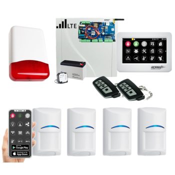 SYSTEM ALARMOWY ROPAM NeoLTE-IP-PS-SET 4x BOSCH PANEL TPR-4WS-P PILOTY SYRENA