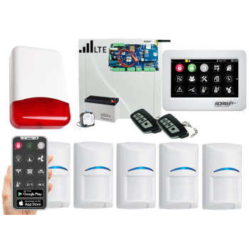 SYSTEM ALARMOWY ROPAM NeoLTE-IP-PS-SET 5x BOSCH PANEL TPR-4WS-P PILOTY SYRENA