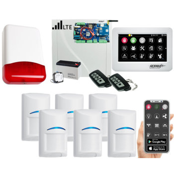 SYSTEM ALARMOWY ROPAM NeoLTE-IP-PS-SET 6x BOSCH PANEL TPR-4WS-P PILOTY SYRENA