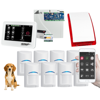 SYSTEM ALARMOWY ROPAM NeoLTE-IP-64 z 8 CZUJKAMI BOSCH PET (20kg) + PANEL DOTYKOWY TPR-4W-P i SYRENA SP-4001R
