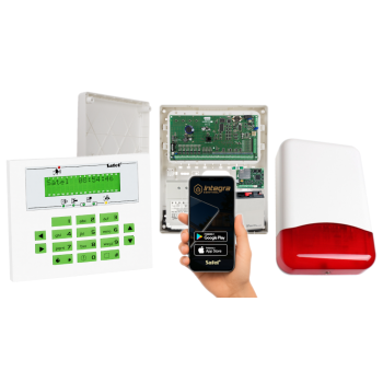 ZESTAW ALARMOWY SATEL INTEGRA 64 SET KLCDS-GR + TI700 + INT-GSM LTE