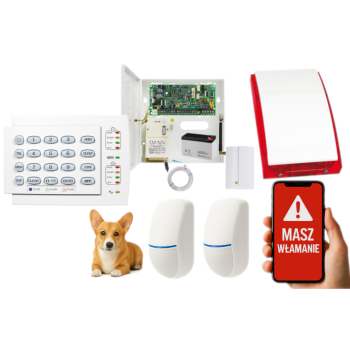 SYSTEM ALARMOWY PARADOX SPECTRA SP4000 + 2 CZUJKI BINGO Plus + K10H + SP-4001R + GSM2000LTE