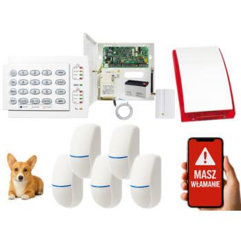 SYSTEM ALARMOWY PARADOX SPECTRA SP4000 + 5 CZUJEK BINGO Plus + K10H + SP-4001R + GSM2000LTE