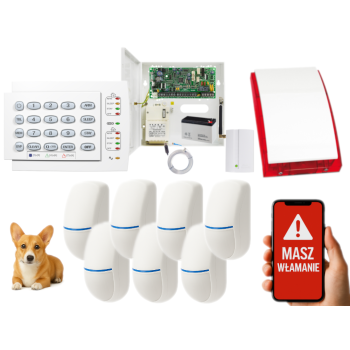 SYSTEM ALARMOWY PARADOX SPECTRA SP4000 + 7 CZUJEK BINGO Plus + K10H + SP-4001R + GSM2000LTE