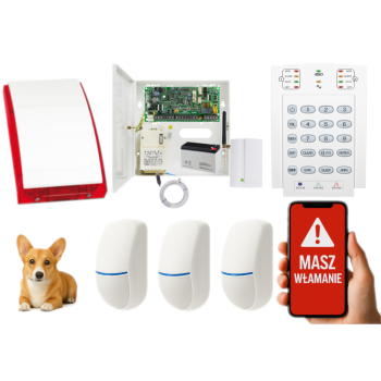 SYSTEM ALARMOWY PARADOX SPECTRA SP4000 + 3 CZUJKI BINGO Plus + K10V + SP-4001R + GSM2000LTE
