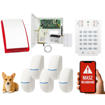 SYSTEM ALARMOWY PARADOX SPECTRA SP4000 + 5 CZUJEK BINGO Plus + K10V + SP-4001R + GSM2000LTE