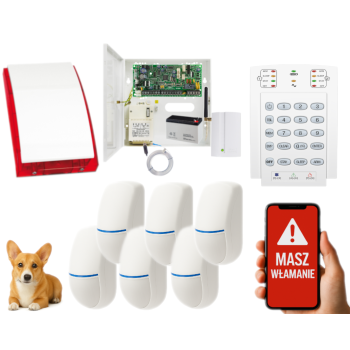 SYSTEM ALARMOWY PARADOX SPECTRA SP4000 + 6 CZUJEK BINGO Plus + K10V + SP-4001R + GSM2000LTE
