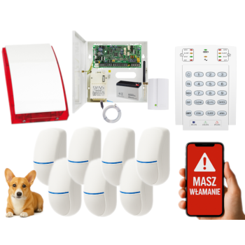 SYSTEM ALARMOWY PARADOX SPECTRA SP4000 + 7 CZUJEK BINGO Plus + K10V + SP-4001R + GSM2000LTE
