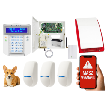 SYSTEM ALARMOWY PARADOX SPECTRA SP4000 + 3 CZUJKI BINGO Plus + K32LCD+ + GSM2000LTE + SP-4001R