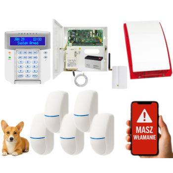 SYSTEM ALARMOWY PARADOX SPECTRA SP4000 + 5 CZUJEK BINGO Plus + K32LCD+ + GSM2000LTE + SP-4001R