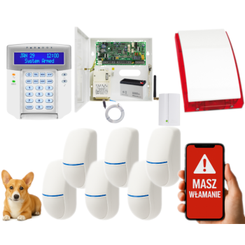 SYSTEM ALARMOWY PARADOX SPECTRA SP4000 + 6 CZUJEK BINGO Plus + K32LCD+ + GSM2000LTE + SP-4001R