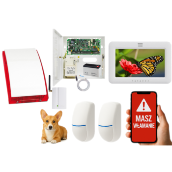 SYSTEM ALARMOWY PARADOX SPECTRA SP4000 + 2 CZUJKI BINGO Plus + TM50 BIAŁY + GSM2000LTE + SP-4001R