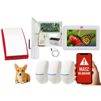 SYSTEM ALARMOWY PARADOX SPECTRA SP4000 + 3 CZUJKI BINGO Plus + TM50 BIAŁY + GSM2000LTE + SP-4001R