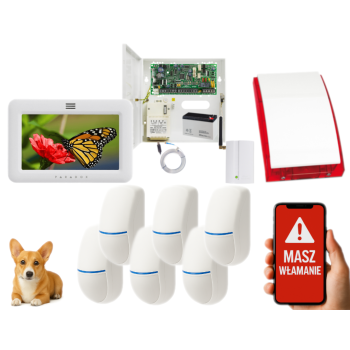 SYSTEM ALARMOWY PARADOX SPECTRA SP4000 + 6 CZUJEK BINGO Plus + TM50 BIAŁY + GSM2000LTE + SP-4001R