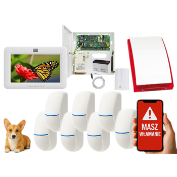 SYSTEM ALARMOWY PARADOX SPECTRA SP4000 + 7 CZUJEK BINGO Plus + TM50 BIAŁY + GSM2000LTE + SP-4001R