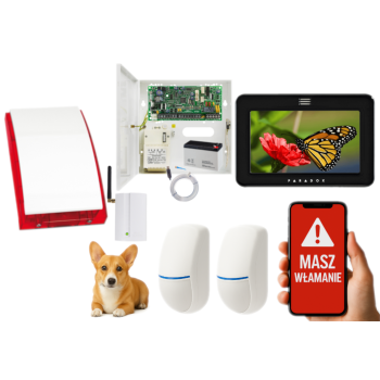 SYSTEM ALARMOWY PARADOX SPECTRA SP4000 + 2 CZUJKI BINGO Plus + TM50 CZARNY + GSM2000LTE + SP-4001R
