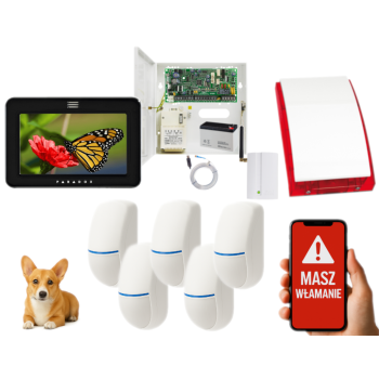 SYSTEM ALARMOWY PARADOX SPECTRA SP4000 + 5 CZUJEK BINGO Plus + TM50 CZARNY + GSM2000LTE + SP-4001R