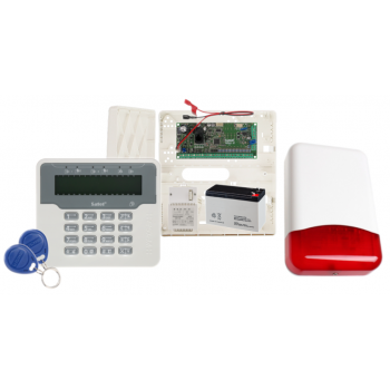 ZESTAW ALARMOWY SATEL VERSA 10 + VERSA-LCDR-WH + OPU-4P + SYRENA TI700