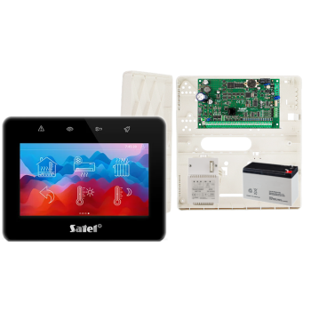 ZESTAW ALARMOWY SATEL INTEGRA 32 + INT-TSG2-B + OPU-4P + AWT150 + AKUMULATOR 7Ah
