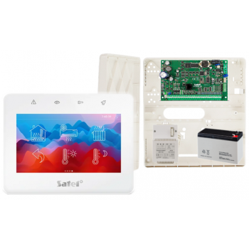 ZESTAW ALARMOWY SATEL INTEGRA 32 + INT-TSG2-W + OPU-4P + AWT150 + AKUMULATOR 7Ah
