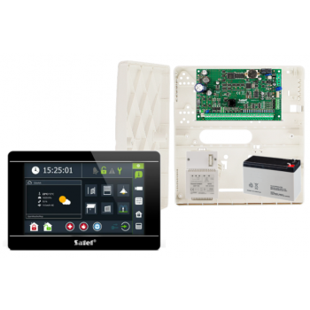 ZESTAW ALARMOWY SATEL INTEGRA 32 + INT-TSI-B + OPU-4P + AWT150 + AKUMULATOR 7Ah