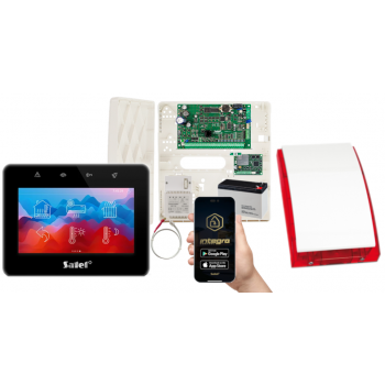 ZESTAW ALARMOWY SATEL INTEGRA 32 + INT-TSG2-B + OPU-4P + AWT150 + 7Ah + INT-GSM LTE + SYRENA SP-4001R