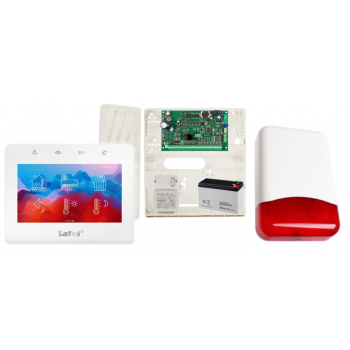 ZESTAW ALARMOWY SATEL INTEGRA 32 + INT-TSG2-W + OPU-4P + AWT150 + AKUMULATOR 7Ah + SYRENA TI700