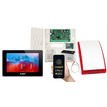 ZESTAW ALARMOWY SATEL INTEGRA 32 + INT-TSH2-B + OPU-4P + AWT150 + 7Ah + INT-GSM LTE + SYRENA SP-4001R