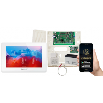 ZESTAW ALARMOWY SATEL INTEGRA 32 + INT-TSH2-W + OPU-4P + AWT150 + AKUMULATOR 7Ah + INT-GSM LTE